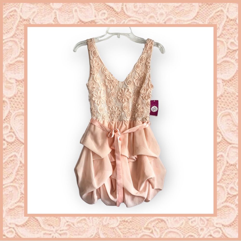 KIMCINE 3D Floral Chiffon Dress